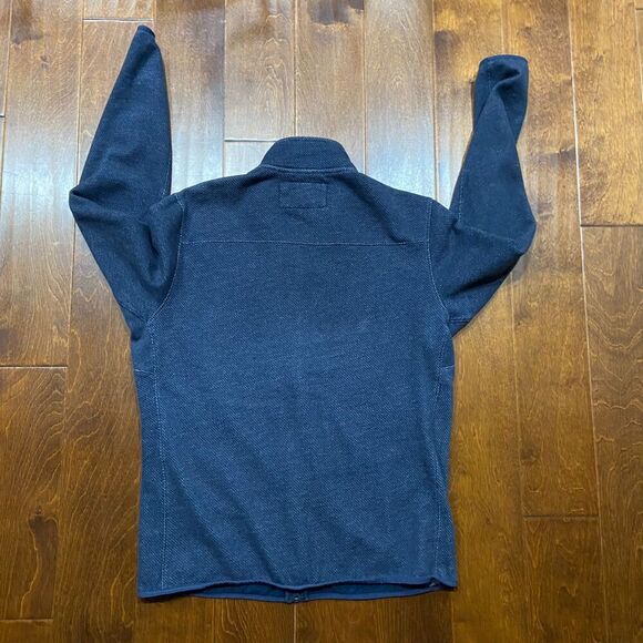 Duluth Trading Co Full Zip Navy Blue Outdoors Sweatshirt Cotton Blend Men's M - Picture 5 of 8